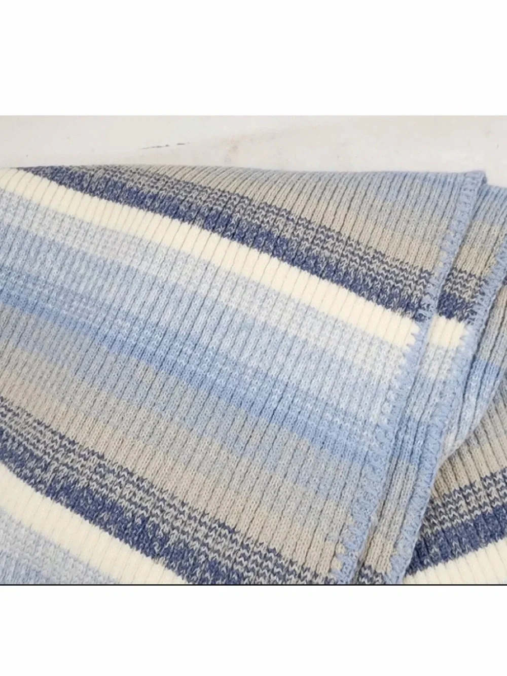 AQUA Ombre Jacquard Hooded Scarf Women's One Size Blue Multi